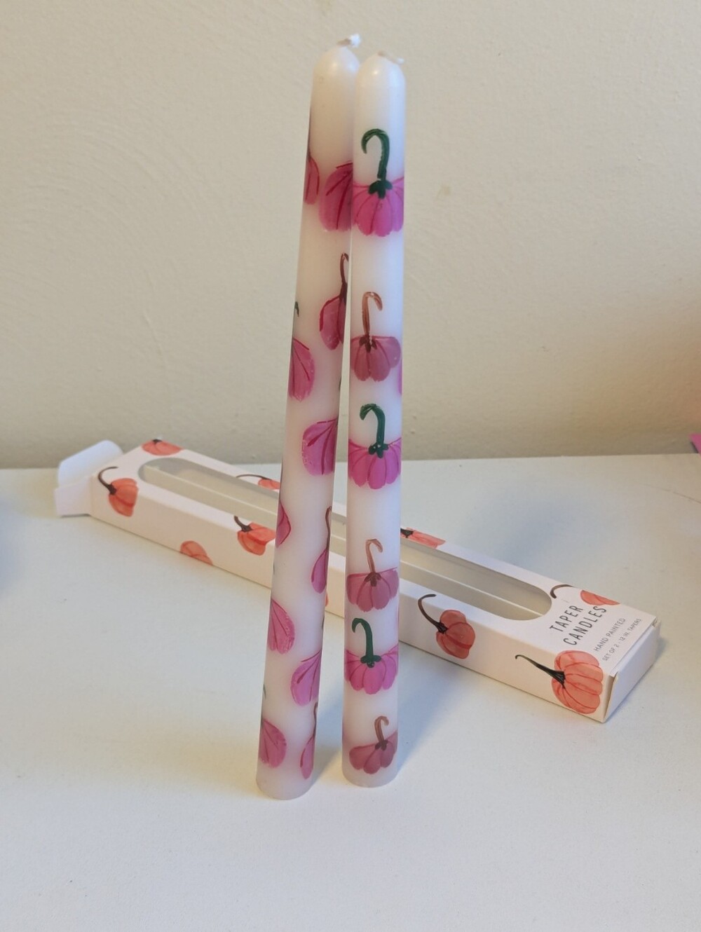 Anthropologie Pumpkin Icon Taper Candles